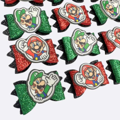 LAÇO ADESIVO SUPER MÁRIO E LUIGI M EVA 12 UN