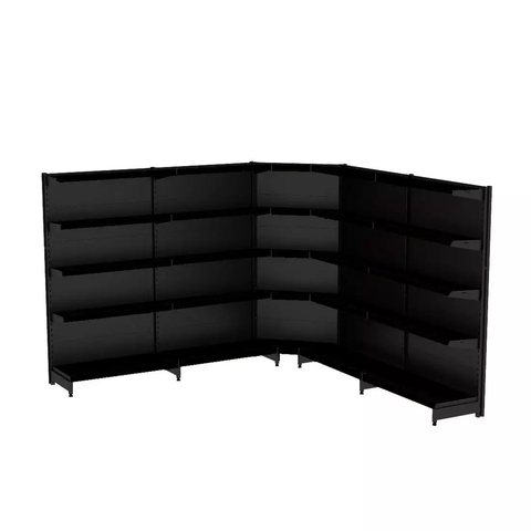 Gondola Parede 202 Fit Ate 4 Metros 1 Canto Preto 25b Pe Preto