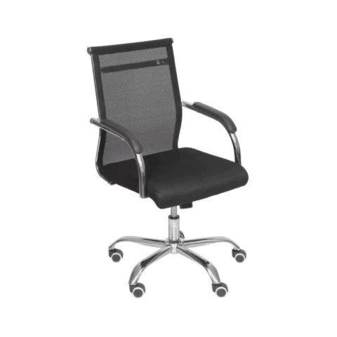 Cadeira Diretor Tela Mesh DUBAI Giratória Cromada