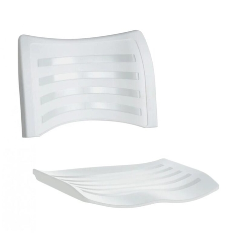 Assento e Encosto para Cadeira Plástica Branco MRPLAST