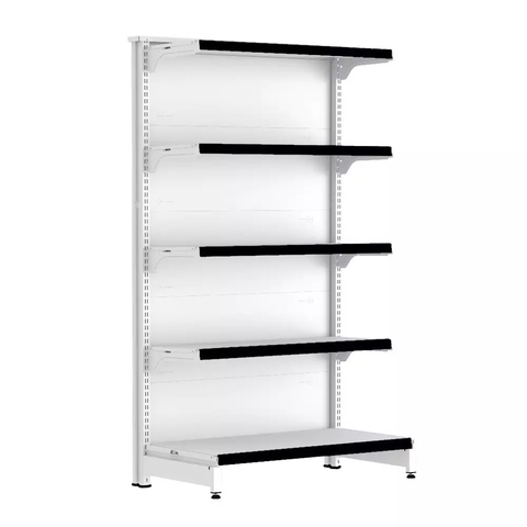 Gondola Ponta 170 FIT Branco 5 Bandeja Pe Preto