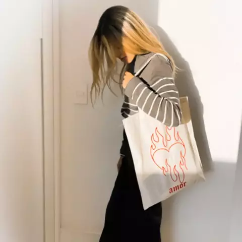 Ecobag Coração Chamas