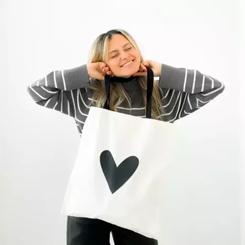 Ecobag Coração Preto