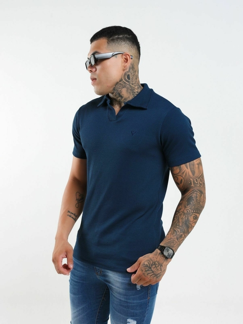 Camisa Gola V Italiana Soft Tech Azul Marinho - comprar online