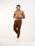 Calça Masculina Alfaiataria Cano Curto Marrom Sela - loja online
