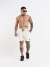 Short Jogger Mauricinho Sarja Texturizada 100% Algodão Off White - comprar online