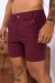 Short Alfaiataria Acetinada Premium com Cós Duplo Vinho - comprar online