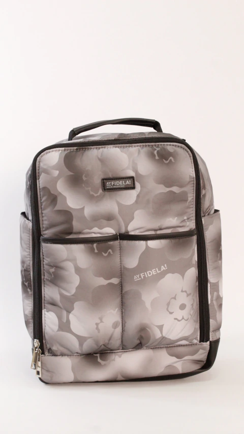 Mochila Siena Flor Ceniza