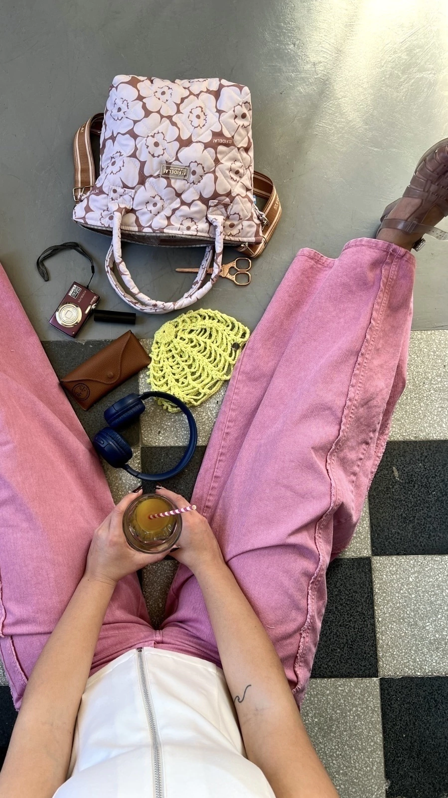 Mini Tote Teresita Matelasse Flor Arena