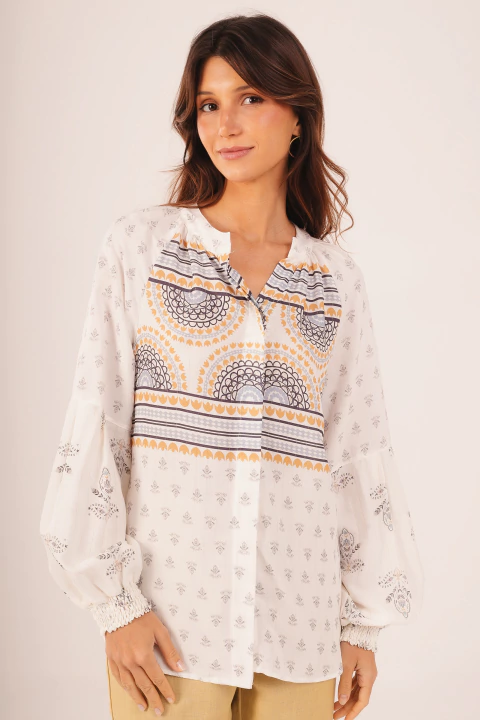 Blusa Manga Longa Flor do Deserto - comprar online