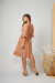 Vestido com a saia abaixo do joelho, em laise, com manga babados e lastex na cintura - Vestido sonho de Alice - comprar online