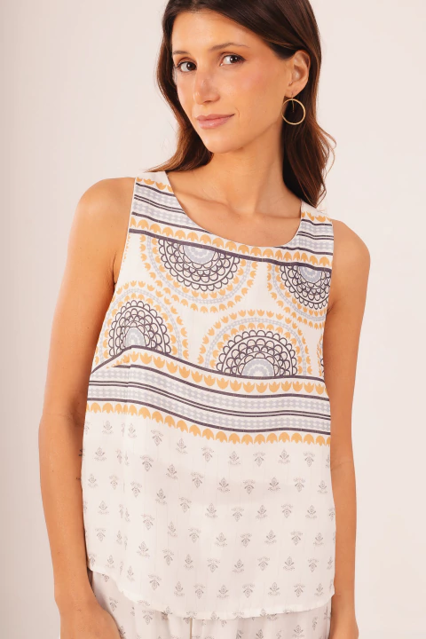 Regata Estampada Flor do Deserto - comprar online