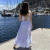 Vestido de malha de laise de alça larga, lastex nas costas, decote reto, saia 3 marias - comprar online