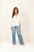 Calça cargo reta jeans claro - comprar online