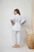 Kimono em algodão listrado, assimétrico - Kimono Chapeleiro na internet