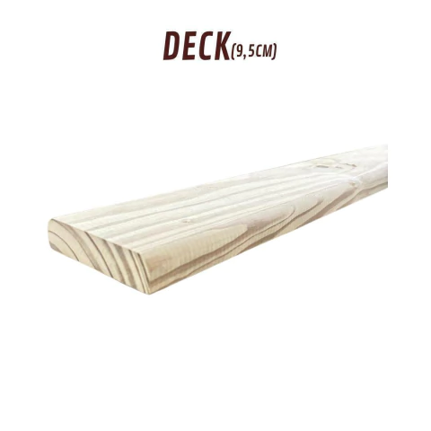 DECK PINUS TRATADO COM NÓS 9,5X2.2X300 CM ( VALOR POR M²) - comprar online