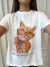 T-shirt Básica Estonada Meow - comprar online