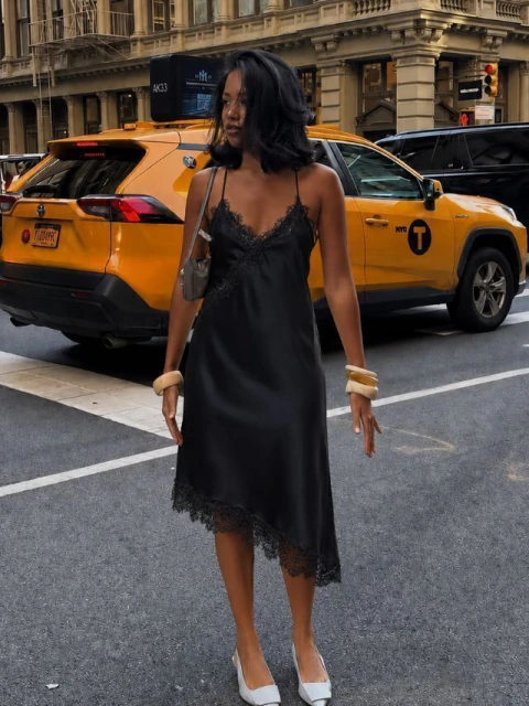 Vestido de Cetim Chloe