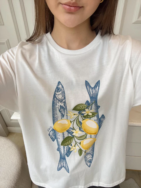 T-shirt Color Sardine & Limone