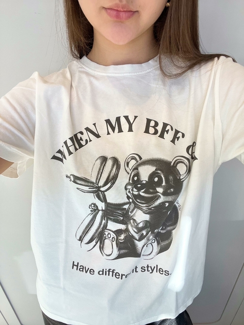 T-shirt Básica Estonada Best Friends