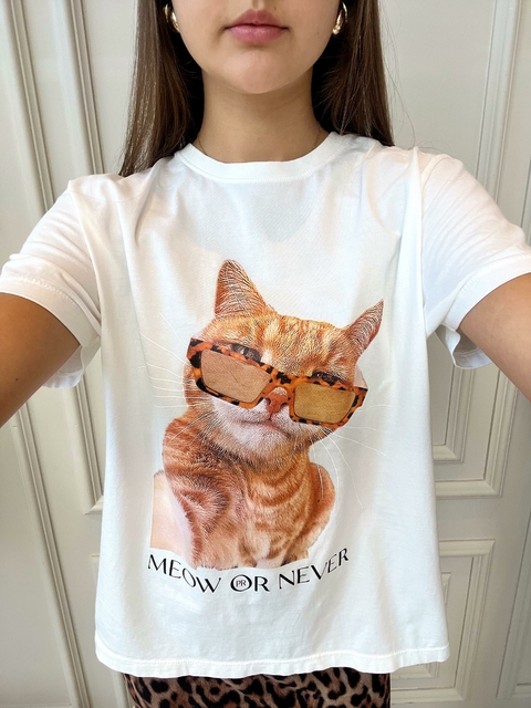 T-shirt Básica Estonada Meow