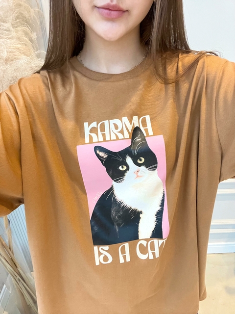 T-shirt Over Color Karma Is a Cat