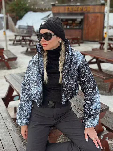 Jaqueta Puffer Paetê Giovana - comprar online