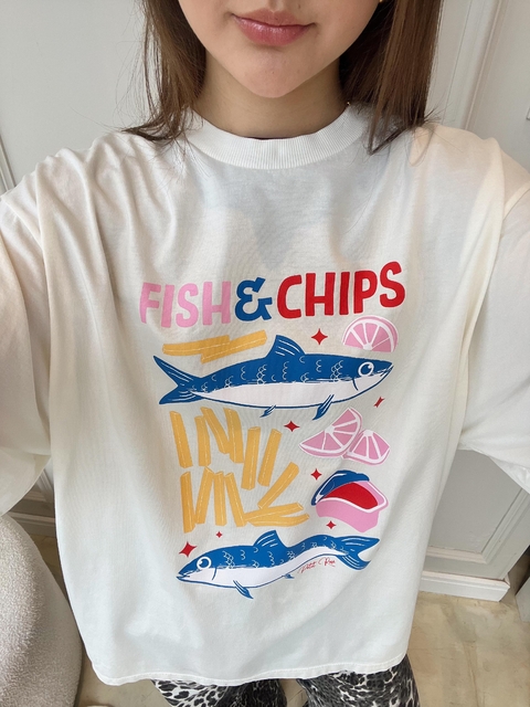 T-shirt Over Estonada Fish And Chips