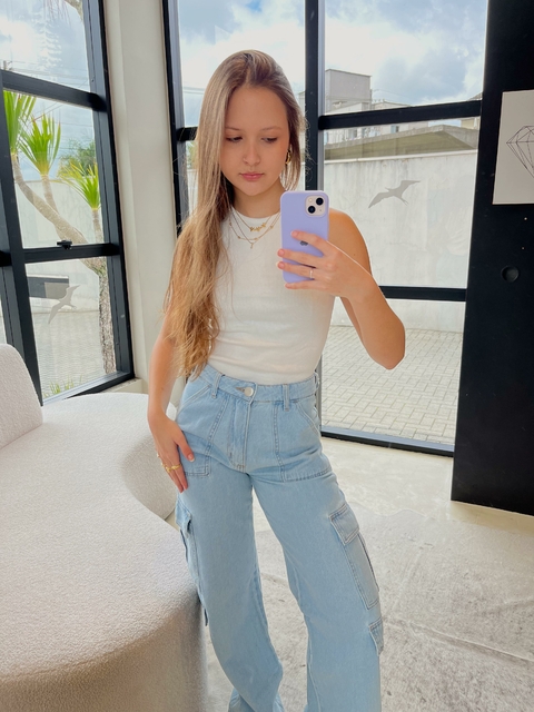 Calça Jeans Cargo Greta
