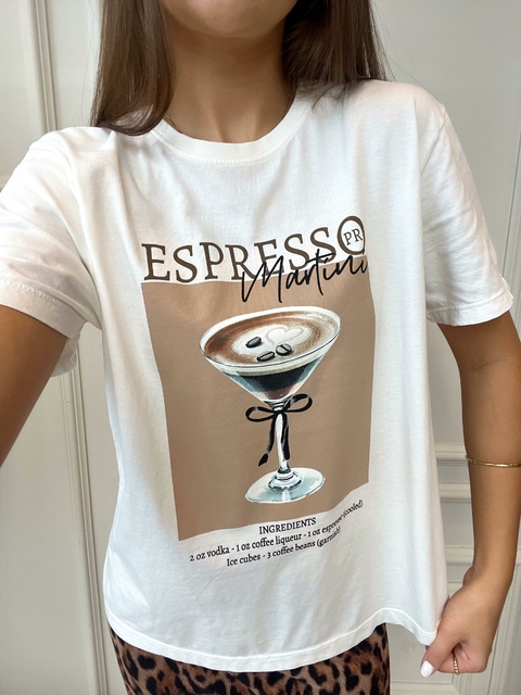 T-shirt Básica Estonada Espresso Martini