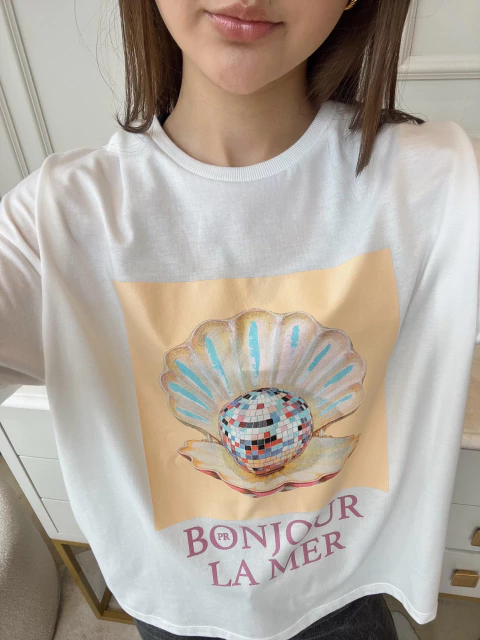 T-shirt Color Bonjour La Mer