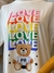 T-shirt Básica Estonada Urso Love - comprar online