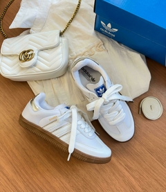 Samba Sintético Branco/Ouro - comprar online