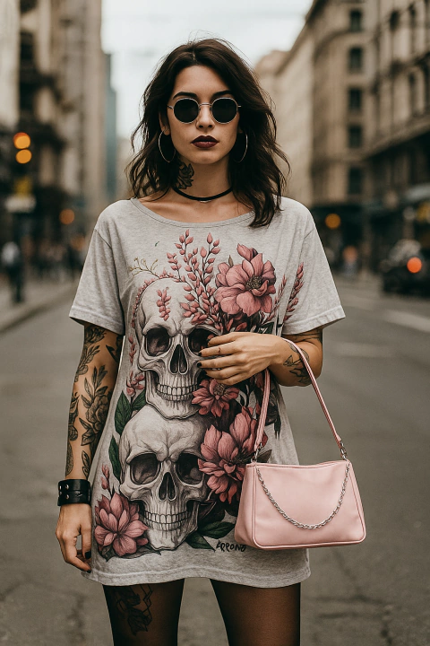 Remerón Kkm Skulls Flowers - comprar online