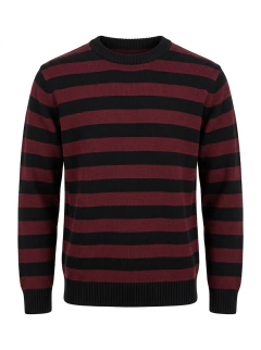 Sweater Rayado Talle Único Bordó y Negro - Corazon Delator