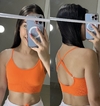Top laranja alças reguláveis