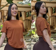 Blusão soltinho cor canela