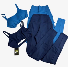 Conjunto de legging poliamida com bolsos laterais