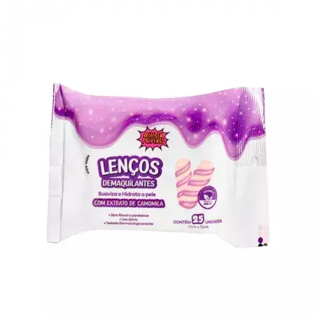 Lenço Umedecido Demaquilante Marshmallow - Super Poderes