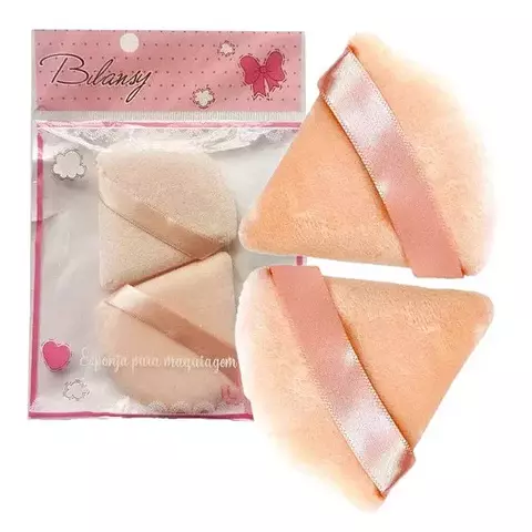 Ki com 02 Esponja Triangular para Pó - Bilansy
