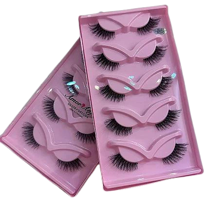 Cílios postiços 05 pares SL07 - Amor e Anjo