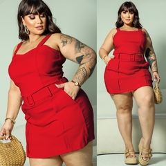 Imagem do Conjunto Short Saia Elegante e Cropped de Ponta