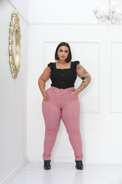Calça Social Alfaiataria Bengaline Cinto Fixo