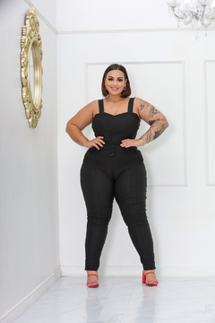 Calça Social Alfaiataria Bengaline Cinto Fixo - Moda Plus Size Feminina Elegante | Thangerina Store