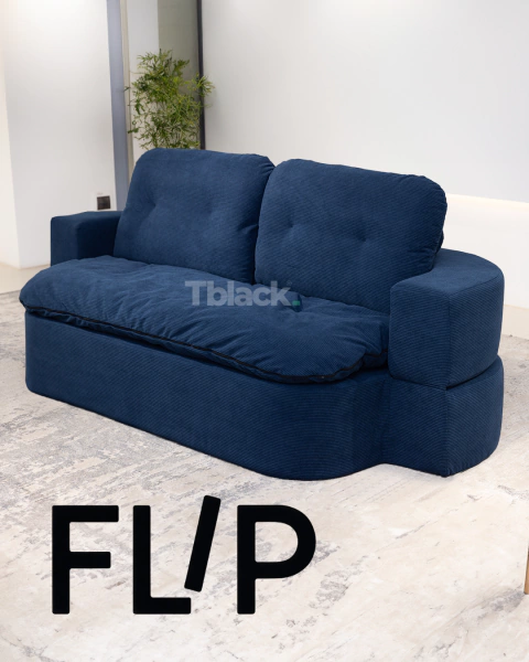 Sofá en Caja 2 Cuerpos Cama Flip Comprimido al Vacío Azul - comprar online