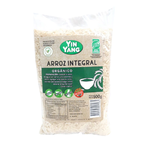 Arroz integral orgánico Yin Yang 500g