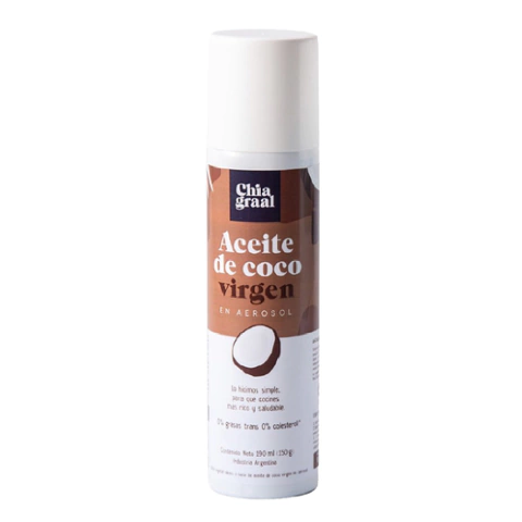 Aceite de coco virgen en aerosol Chia graal 190ml