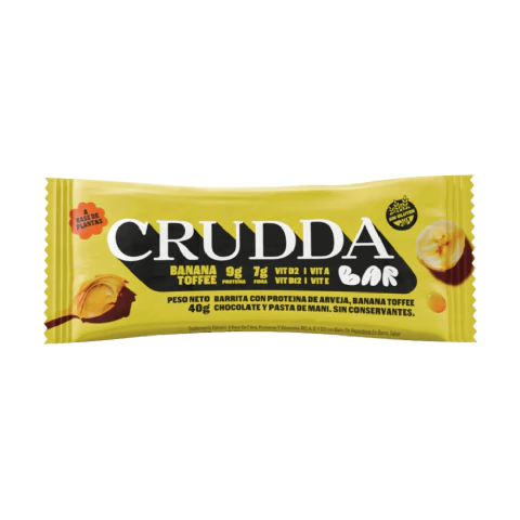 Barra proteica de banana toffe Crudda 40g - comprar online