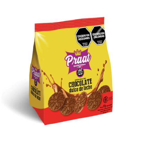 Galletitas de chocolate y dulce de leche Praat 125g - comprar online