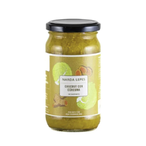 Chucrut con cúrcuma y semillas de mostaza Narda Lepes 310g - comprar online